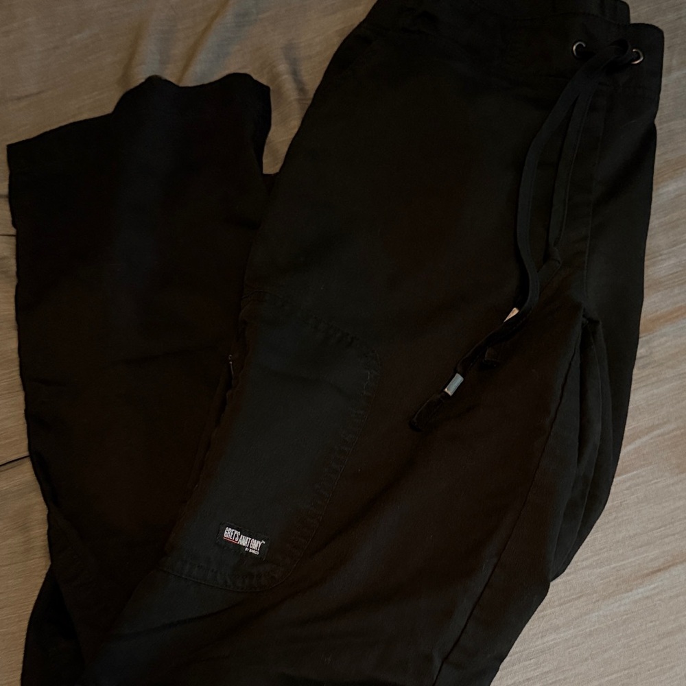 Grey's Anatomy black small scrub pants